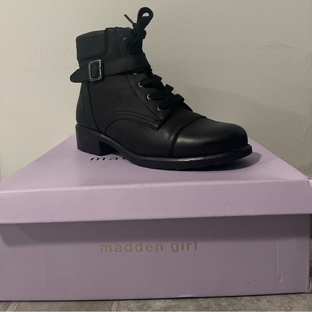 Madden Girl Ankle Combat Boots